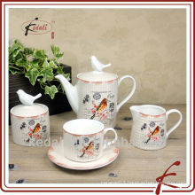 Bird Design Ceramic Tea Set